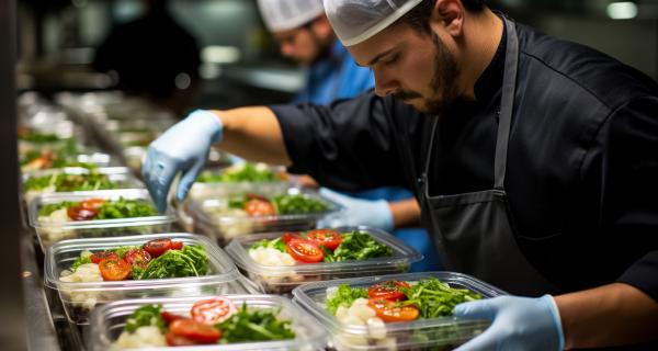 Photo of cooks preparing food